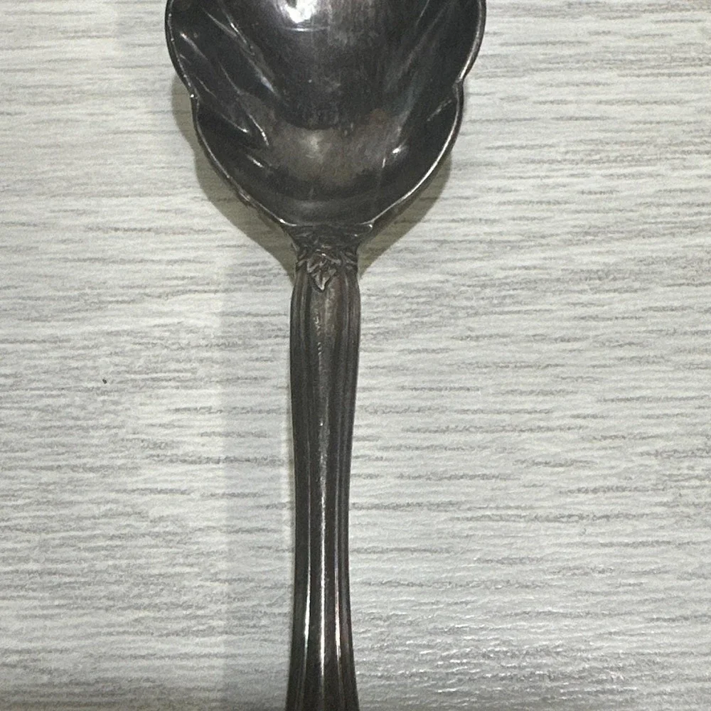 International Deep Silver Sugar Spoon 5 1/2